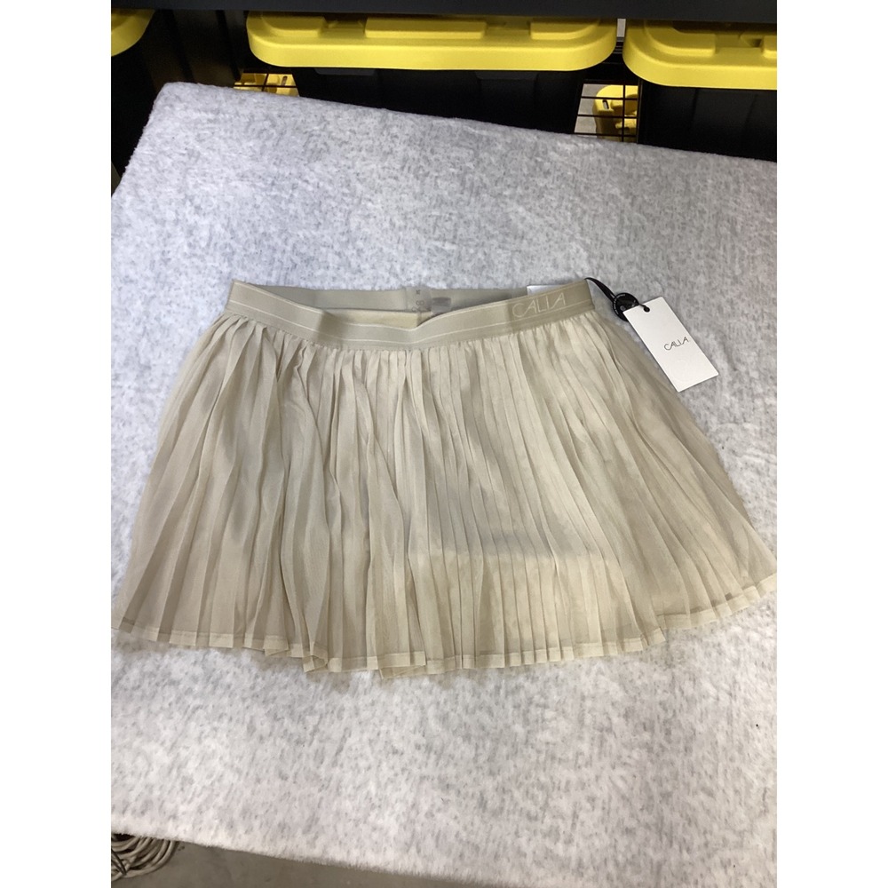 CALIA Court High-Rise Skort Khaki Sand Pleated Mesh Athletic XL WAX15225W